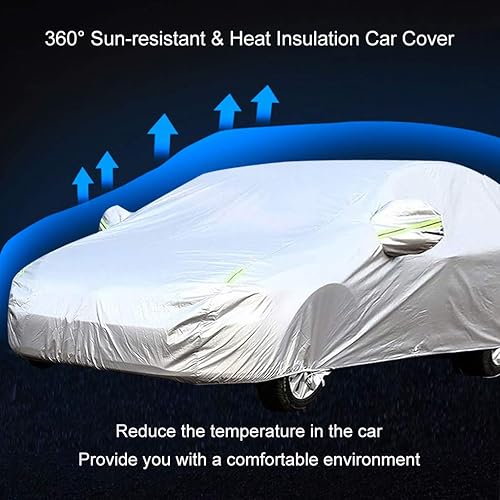 Miniatura 8 de Funda impermeable para automóvil compatible con Mercedes-Benz GLA 250 Base 4MATIC 2017-2022, protección para todo tipo de clima, con tiras