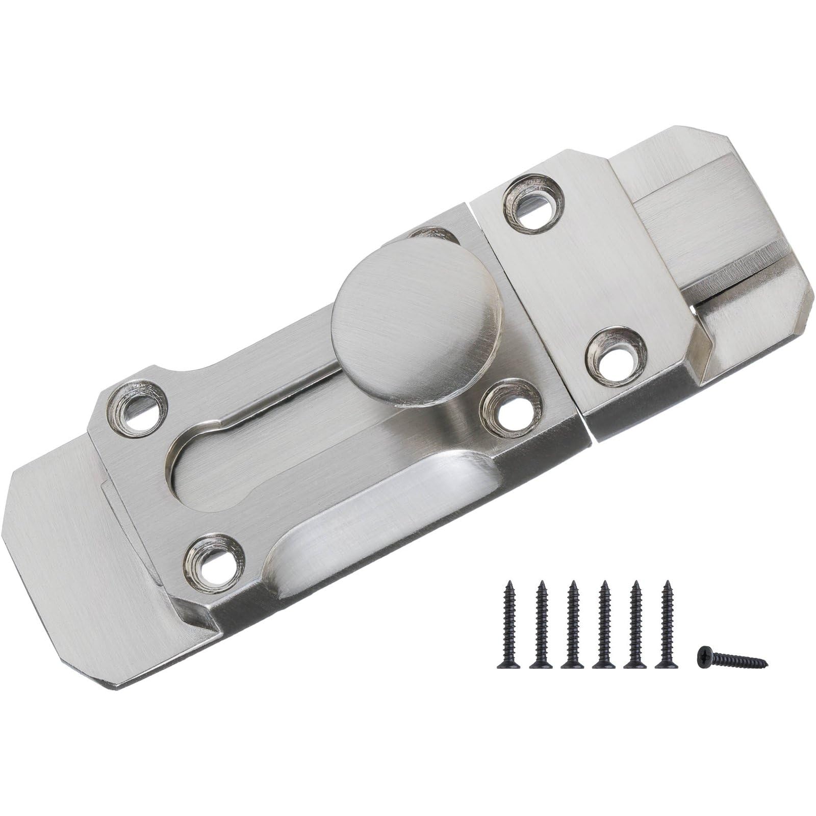 Yoiyee Silver Barrel Bolt Latch, 3-Inch Zinc Alloy Security Slide Lock For Internal Doors, Bathroom, Bedroom, Shed, Gate, Cupboard, Cabinet, Hardware With Screws, 56Mm X 26Mm, Small Door Bolt