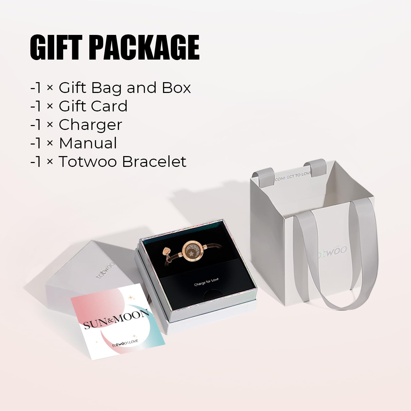 TOTWOO Pulseras táctiles de larga distancia con función de vibración, joyas inteligentes para él y ella, pulseras a juego, patrón de sol y luna, regalos para parejas, pareja de pareja de pareja uno a