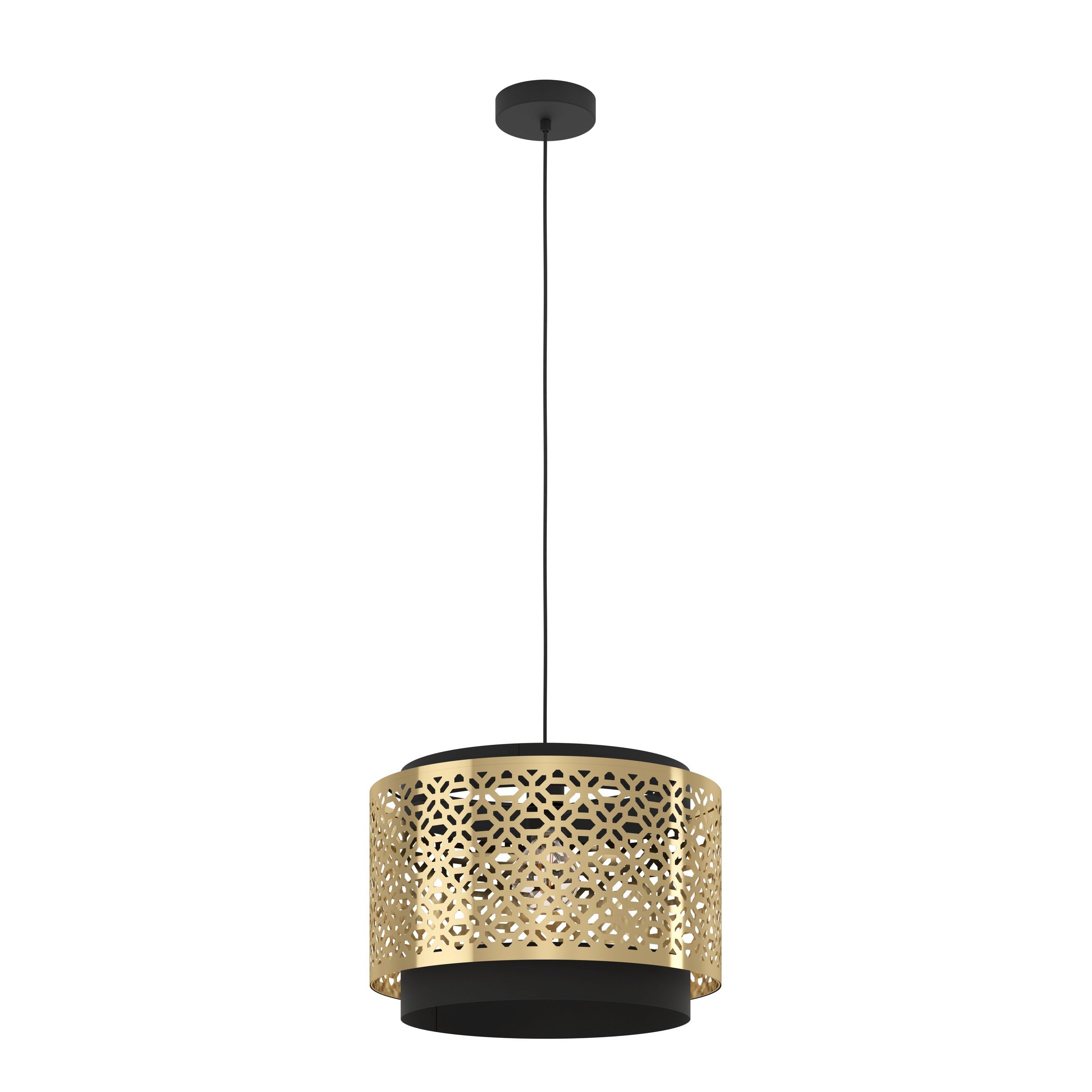 Lampe de plafond suspendue haut de gamme Eglo Sandbach en métal noir