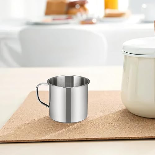 Miniatura 7 de Hemoton 5 uds tazas de café de acero inoxidable taza de té de agua de metal con asa vaso de viaje taza para acampar picnic hogar jardín de infantes