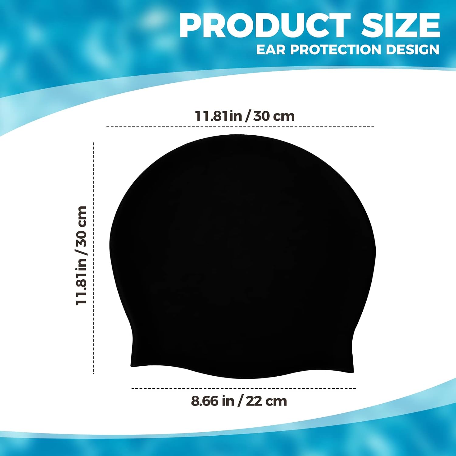 Extra Large Swim Cap Swim Cap for Long HairShort Hair, Swim Cap for