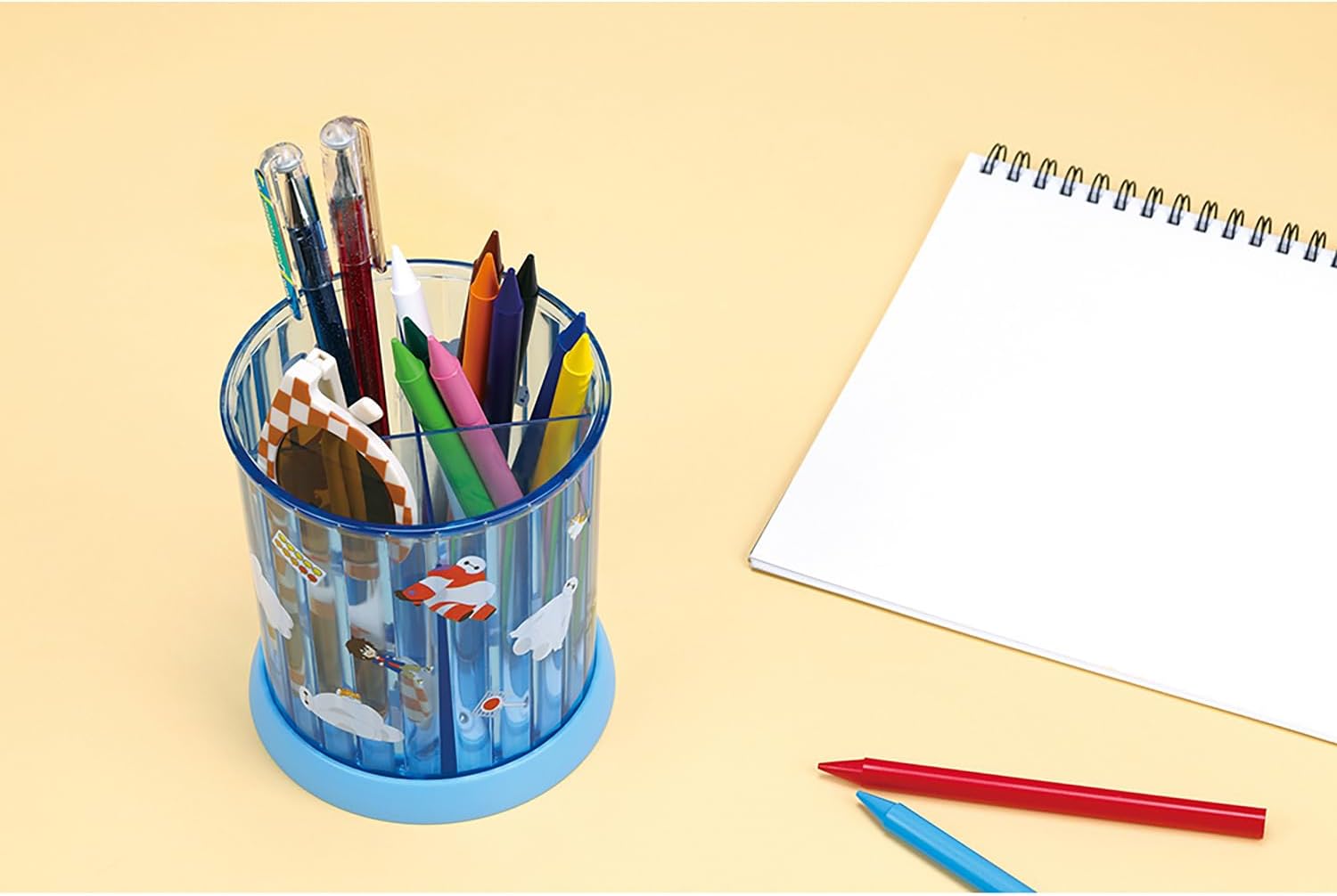 Skater SRS1-A Rotating Accessory Stand, Diameter 3.9 inches (10 cm), 4 Divided Compartments, Disney Bay Max