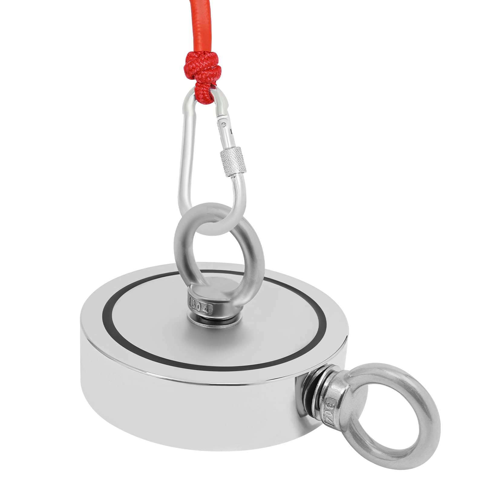 awolsrgiop Fishing Magnet Kit, Heavy Duty Magnet Fishing Kit Powerful Strong Fishing Magnets Pull Force 2000lbs with Gloves & Rope for Lake, River, Oceans, and Beach Exploration