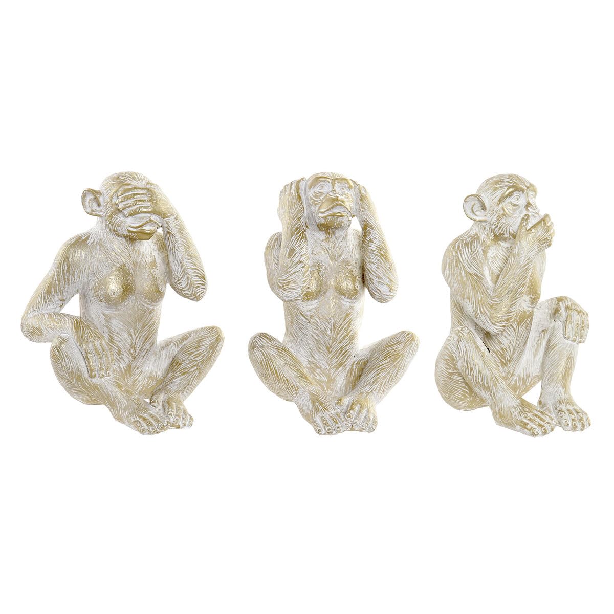 Figurine décorative Or au design tropical raffiné de 25 cm