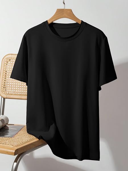 Herren-T-Shirt, kurzärmelig, Rundhalsausschnitt, weich, lässig, Basic-T-Shirt - 3