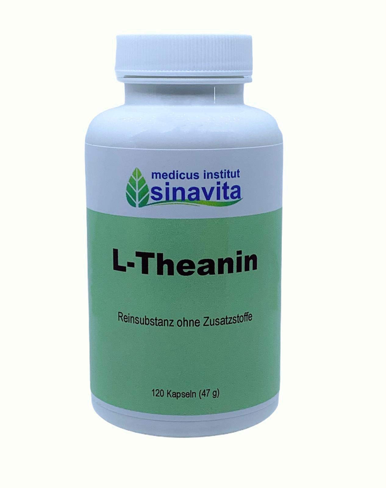 L-Theanin, 120 Kps., Reinsubstanz ohne Zusatzstoffe, vegetarische Kapselhülle, deutsche Produktion