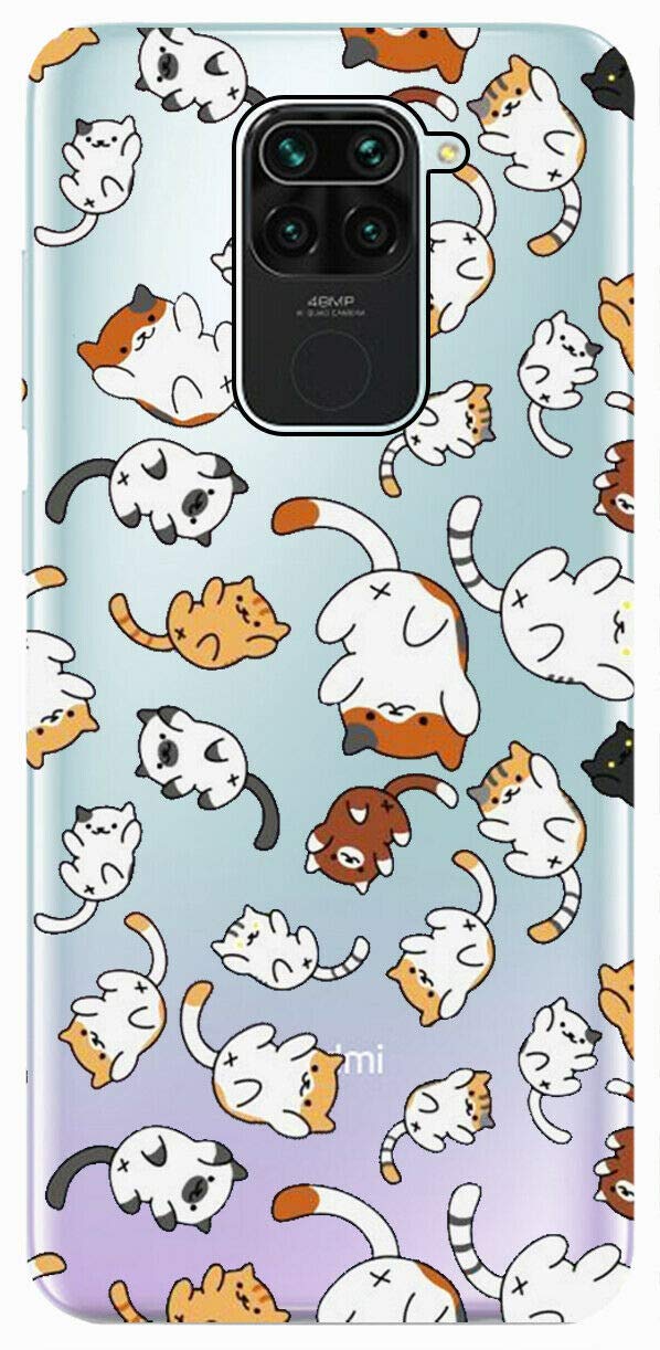 Mixroom Cover TPU Morbida Per Xiaomi Redmi Note 9 - Fantasia Cucciolo Di Gattino M618 - Stampa UV Antigraffio