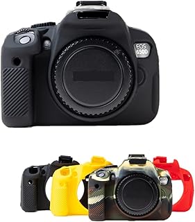 保護ソフトシリコンブラックカメラケース アーマースキンボディカバープロテクター Canon EOS 600D / EOS Rebel T3i / EOS Kiss X5 デジタルカメラ DSLR, ブラック///ホワイト, スキンボディカバーケース