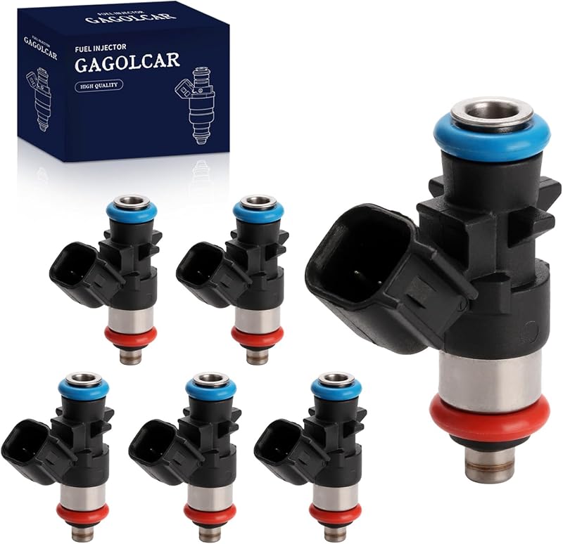 Kit com 6 injetores de combustível GAGOLCAR FJ1147 para Dodge, Jeep, Chrysler e Ram – Substitui 5184085AD e 4G2269