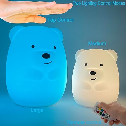 Miniatura 4 de Luces nocturnas de búho grande para niños, lámpara de noche para habitación de los niños, luz nocturna de sueño de animales para niñas y niños,