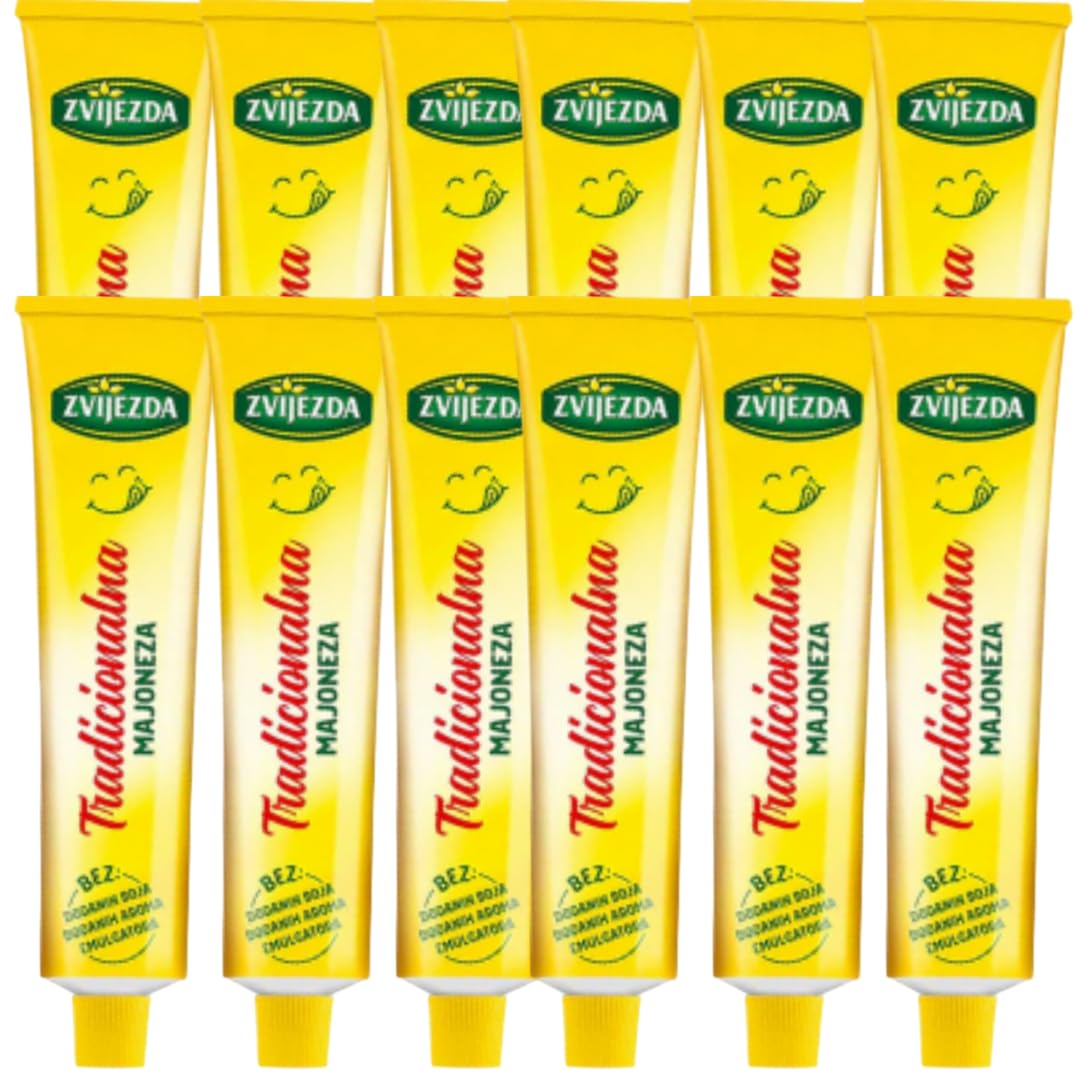 Zvijezdar Traditionelle Mayonnaise in Tube – 165 g | Cremig & vielseitig einsetzbar, 12 Er