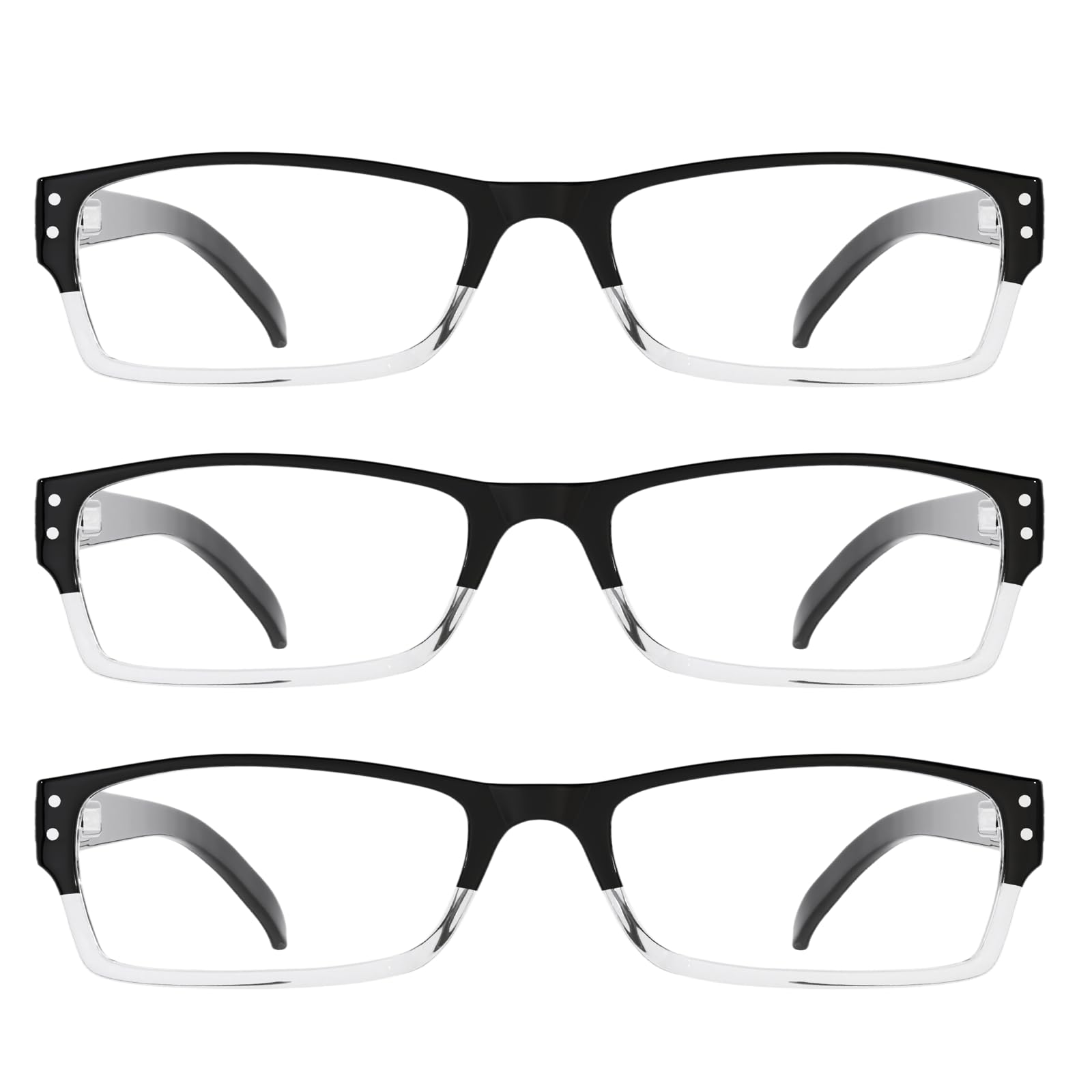 Eyekepper Reading Glasses for Women,Readers Men,2.5 3 Pack Black