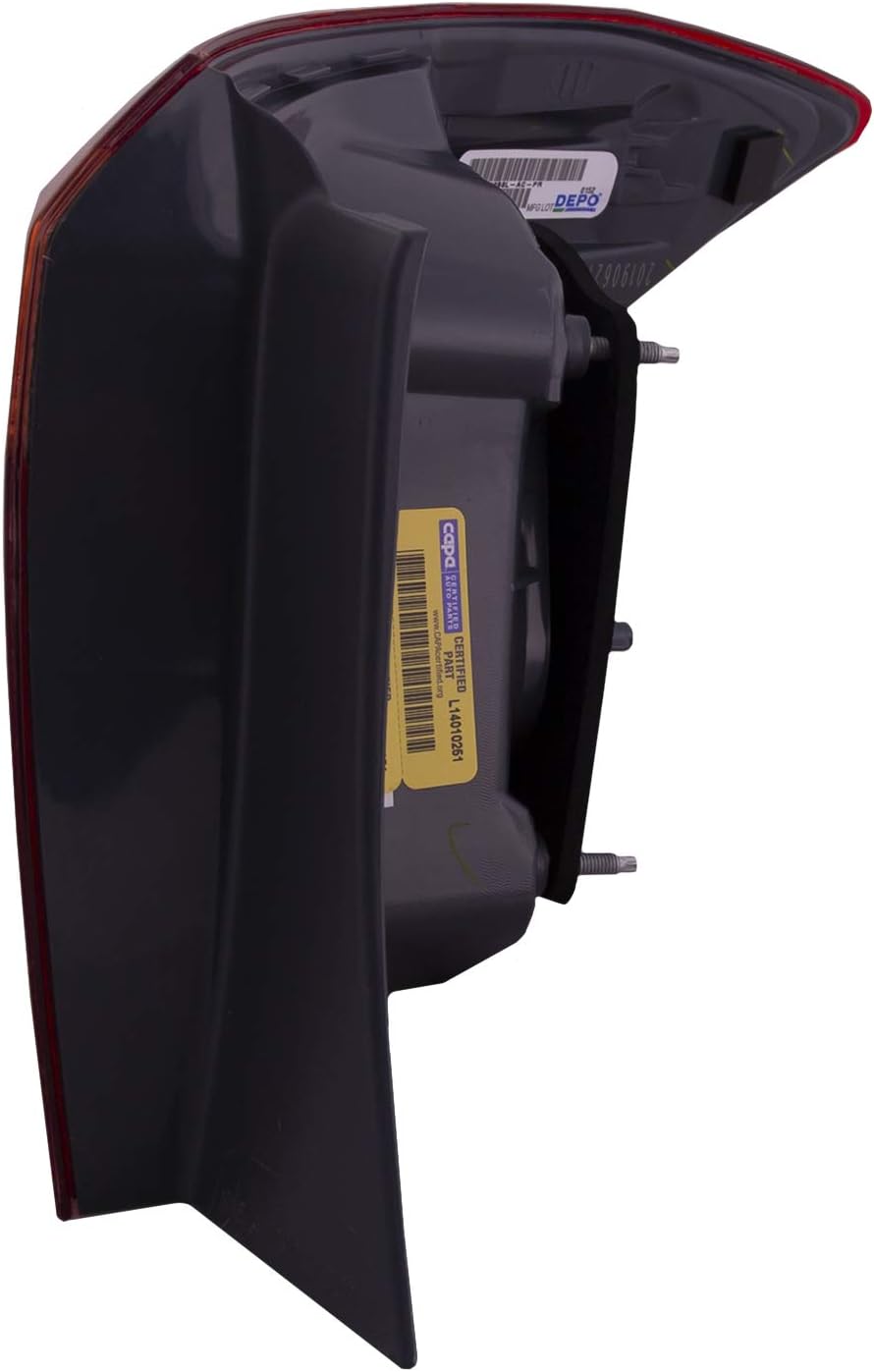 HEADLIGHTSDEPOT CAPA Certified Tail Light Outer Body Mounted Compatible With Toyota Corolla 2017-2019 E L LE ECO Models Includes Right Passenger Side Tail Light