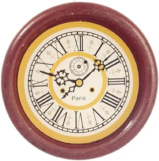Dollhouse Miniature 1:12 Scale Small Wooden Decor Clock #G7185