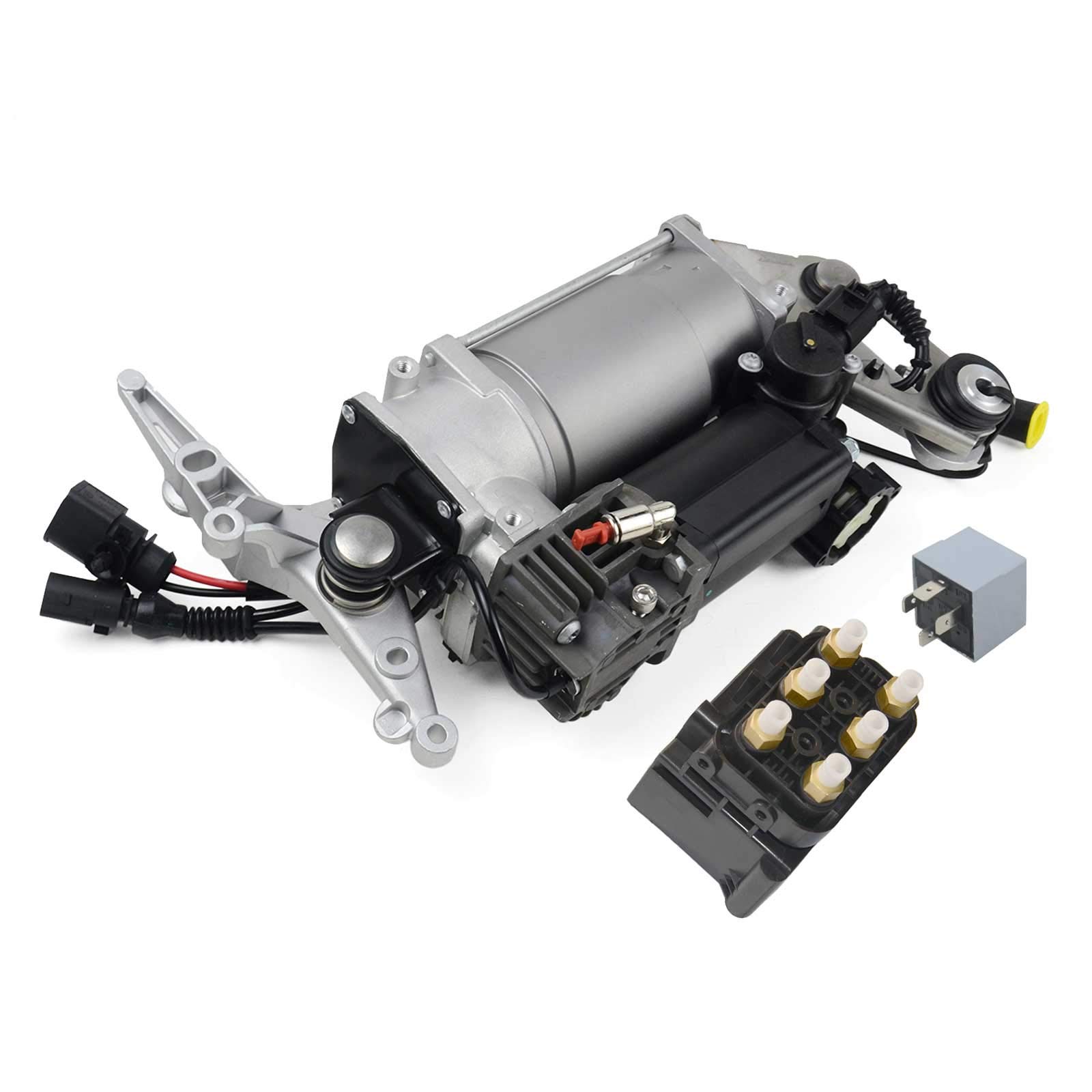Compresor de suspensión neumática + va-lve compatible con Touareg Cayenne 2002-2010 7L0698007 95535890100