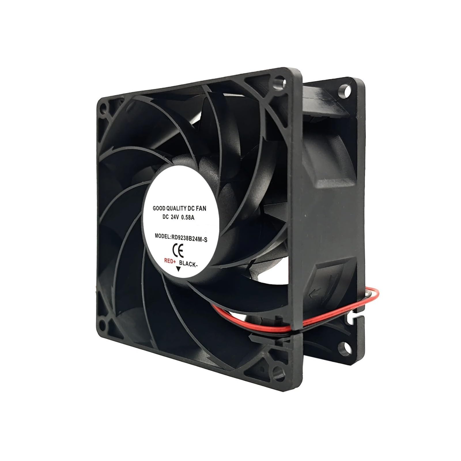 Ventilador de refrigeración RD9238B24M-S, 24 V, 0,58 A, 13,3 W, 5000 RPM, 9 cm, 9238, 92 x 92 x 38 mm