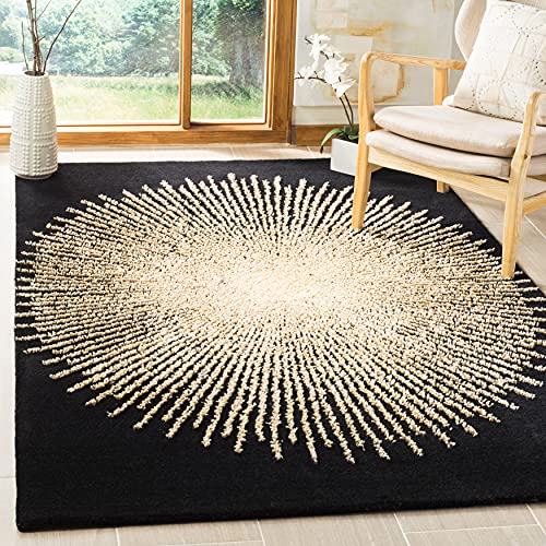 Safavieh Soho Collection 2'6" X 8' Brown / Red Soh655T Handmade Premium Wool & Viscose Runner Rug #TOP3