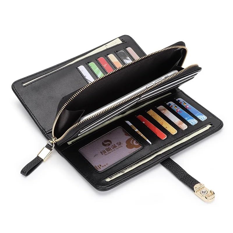 Womens Wallets and Purses Colorful Bright Metal Buckle Zipper Purse Card Holder Money Bags3