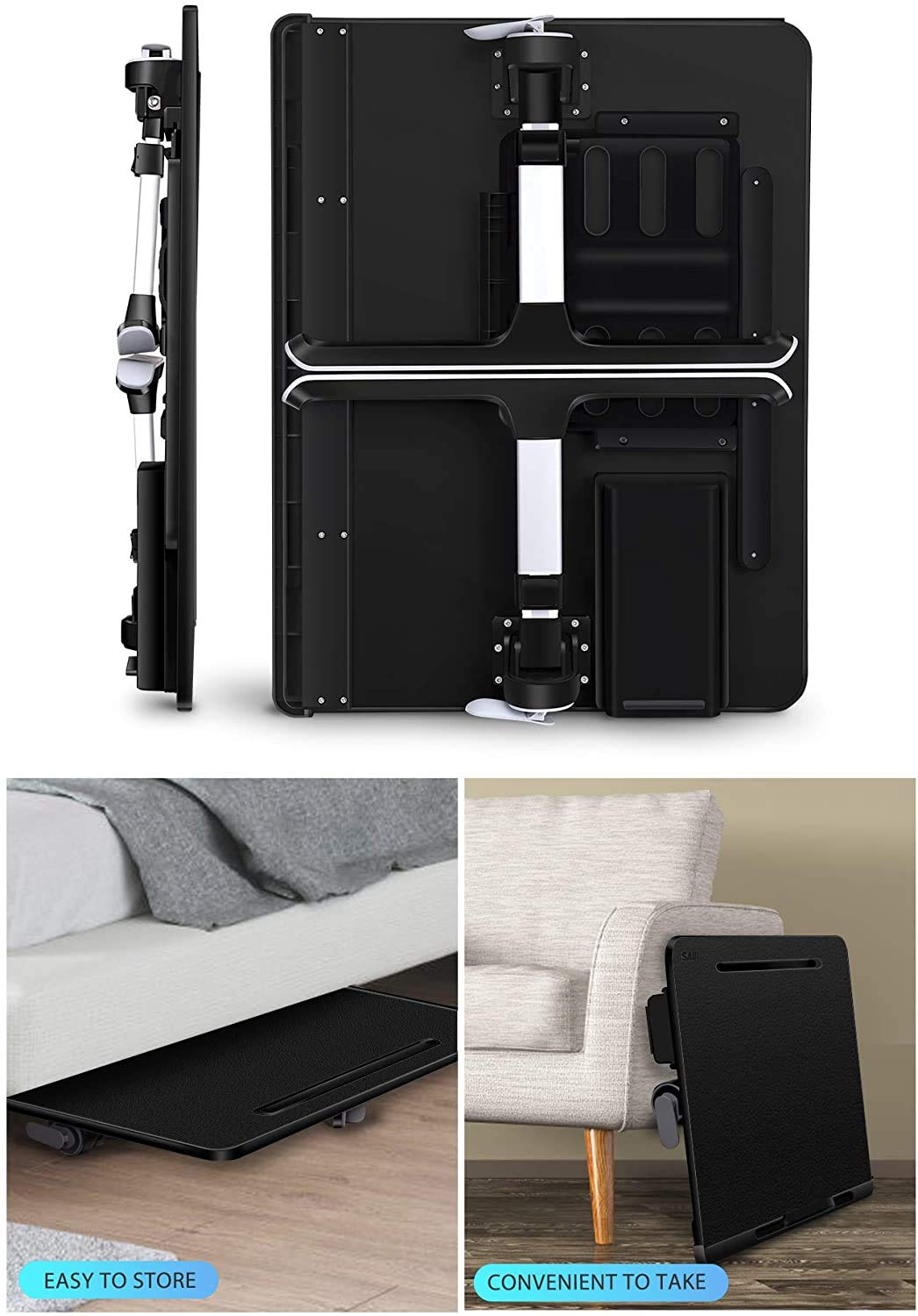 Buy Laptop Bed Tray Table, SAIJI Adjustable Bed Desk for Laptop