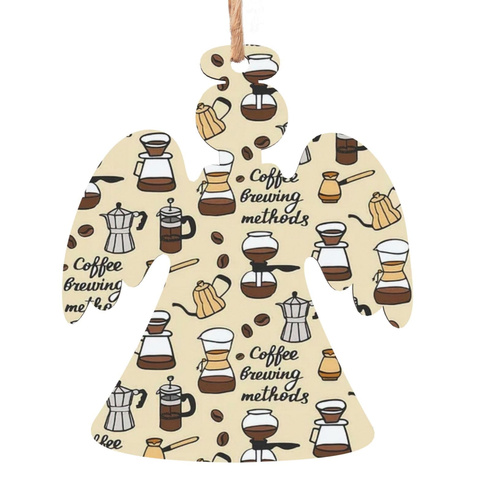 Coffee And Sweets Sugar Print Wooden Christmas Decorations,Christmas Tree Ornaments Christmas Wooden Gift Tags