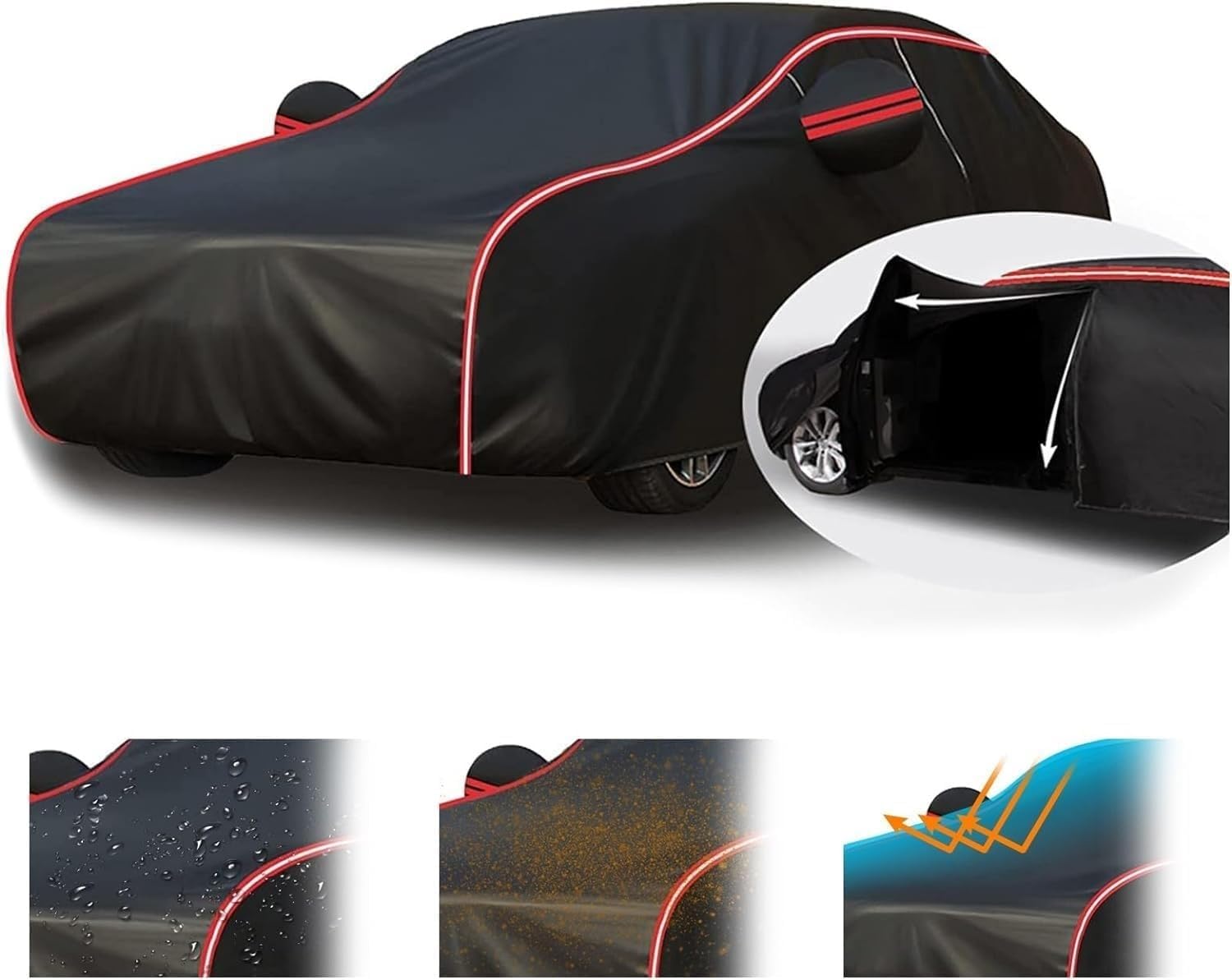 Autoabdeckung für FIAT 124 Spider, Autogarage Abdeckung, Auto Abdeckplane Winter, Atmungsaktiv,Schneesicher, Wärme und Isolierung ssh1h