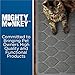 MIGHTY MONKEY Waterproof BPA Free Cat Litter Box Trapping Mat, Easy Clean Floors, Textured Backing, Soft on Sensitive Kitty Paws, Cats Accessories, Less Waste, Stays in Place, 35x23, Slate Gray