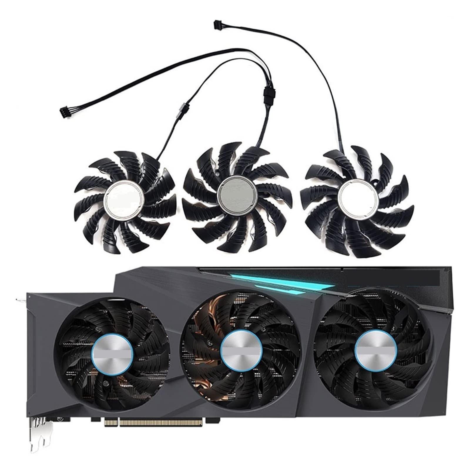 MAHIE Nuevo 1 Lote 85MM PLA09215S12H T129215SU RTX 3080 Ajuste for Eagle GPU Fan, Ajuste for Gigabyte RTX 3080 3080Ti 3090 Eagle Tarjeta gráfica Ventilador de refrigeración Cheerfully
