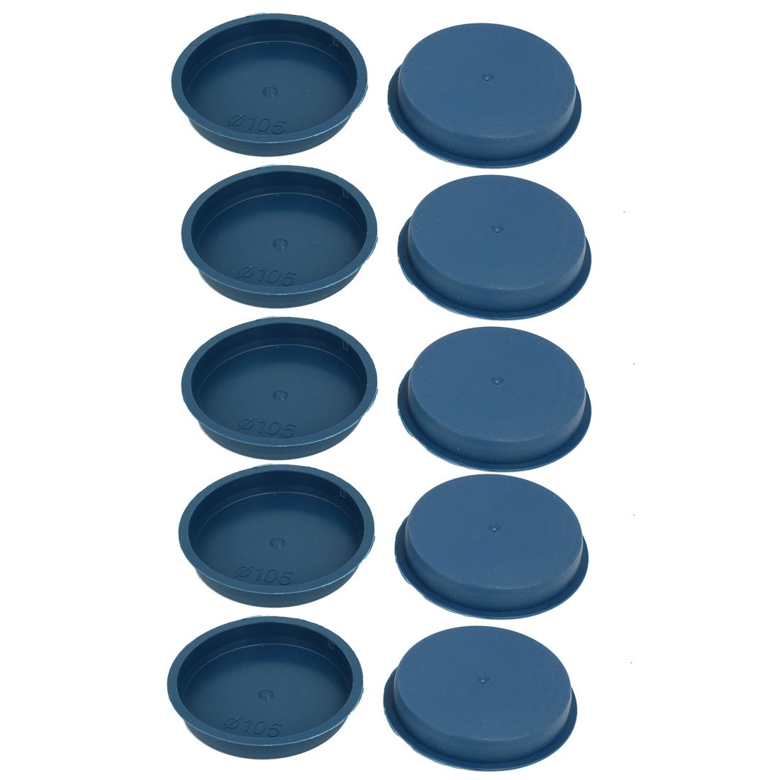 Aexit 105mm Flange Luer Fittings Mounted Tapered Hole Stoppers Waterproof Caps Luer Cap Fittings Blue 10pcs