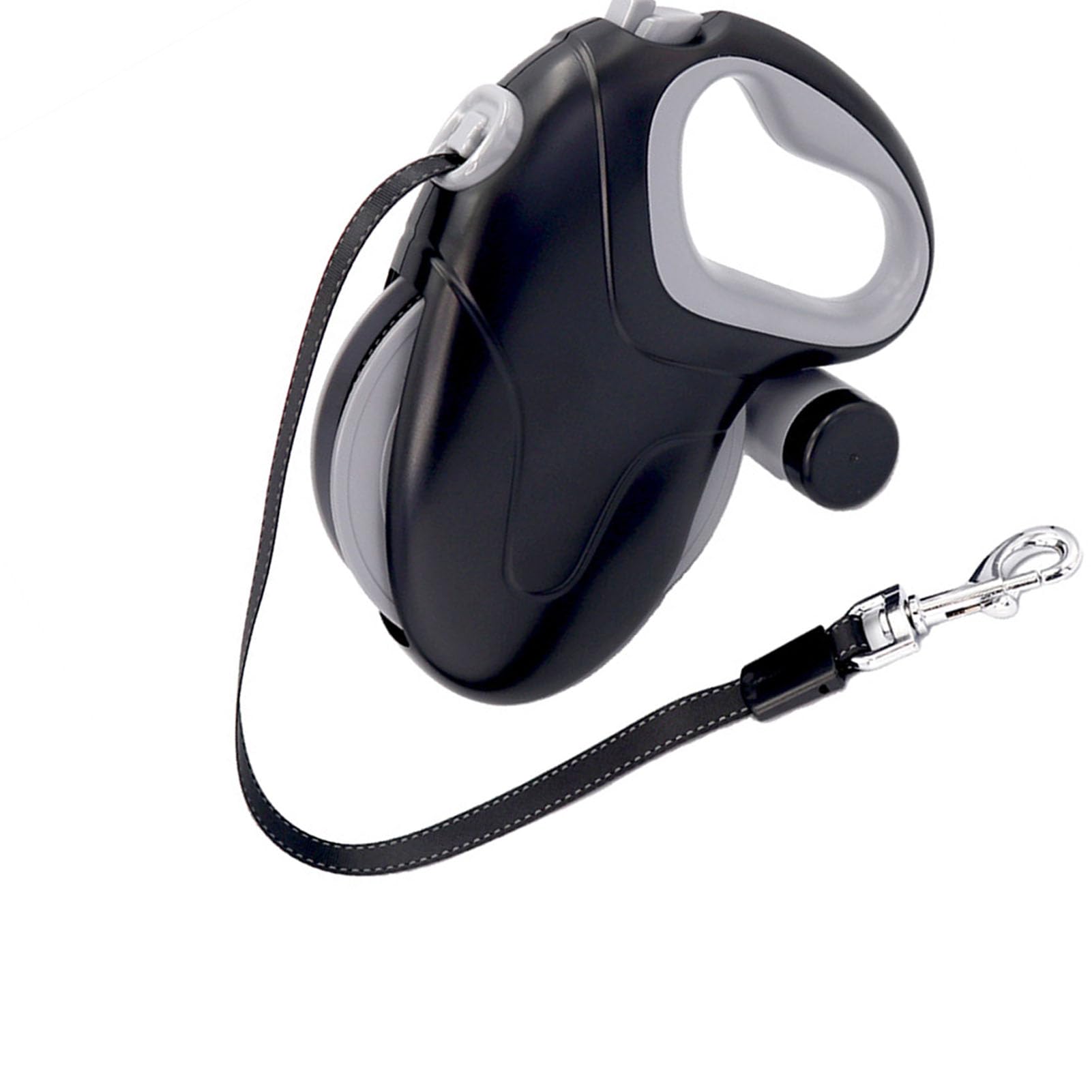 CHICIRIS Laisse Rétractable pour Chien, Robuste, Conception Anti-enroulement à 360 °, pour Promener Le Chien dans Les Parcs, avec Distributeur de Sacs à Déchets, 33 Pieds (Fil réfléchissant Noir 10M)