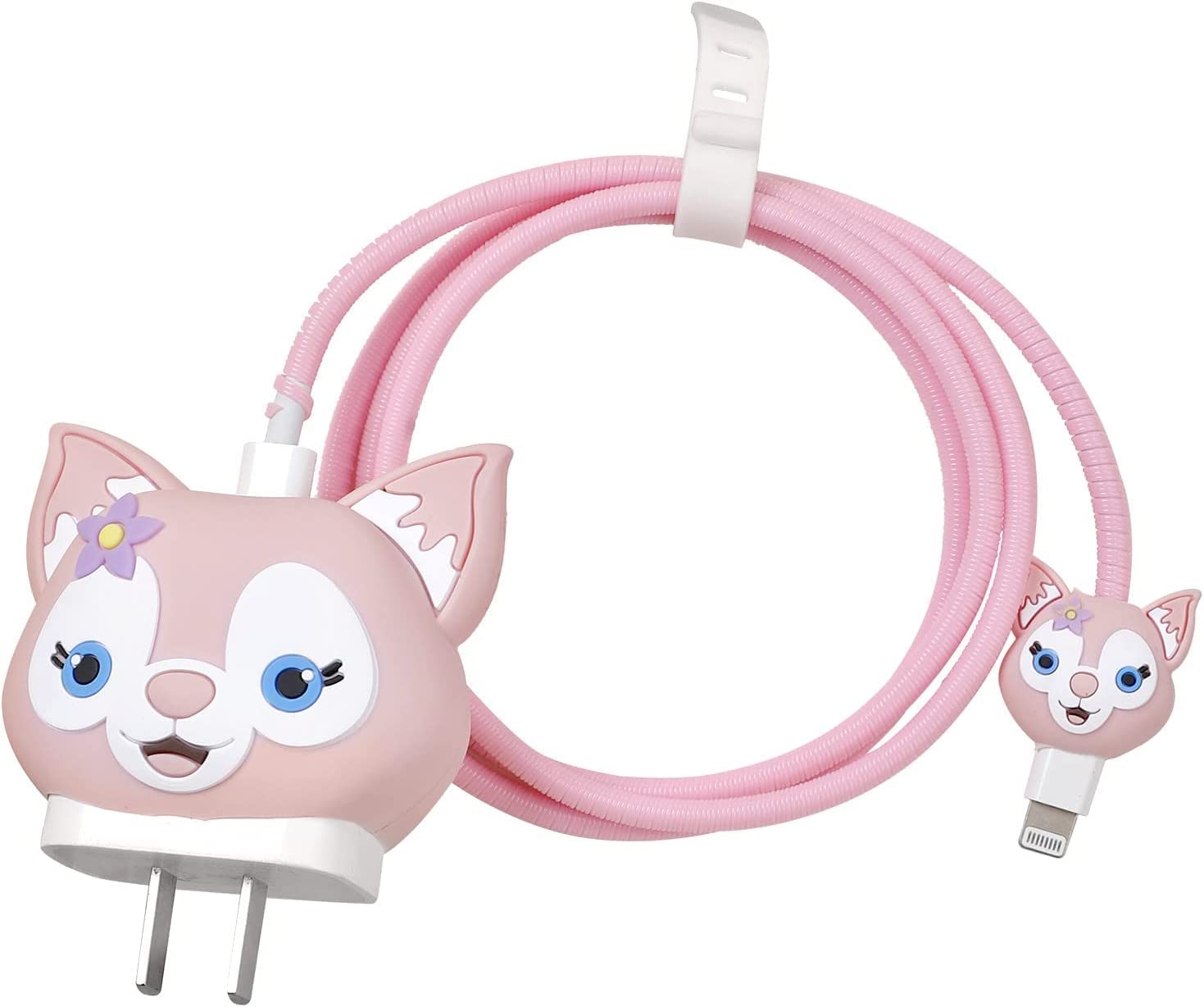CRYSTALOPRO Cartoon 3D Design Protective Case for 18W 20W iPhone 14 13 12 11 Pro Max Fast Charging Cable Adapter Charger, Cute Cartoon Lightning Data Cable Case for iPhone Charger -(pink lina) (B0CP7KNSVR) Amazon Price History, Amazon Price Tracker