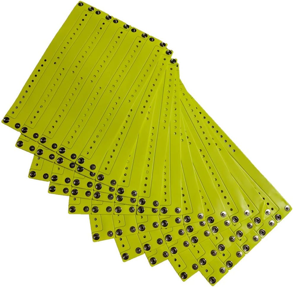 Reusable Vinyl Wristbands - Implement Water Safety, Use Colored Wristbands to Identify Your Swimmers by Ability - 10″ Long x 3/4″ Wide - 100ct.
