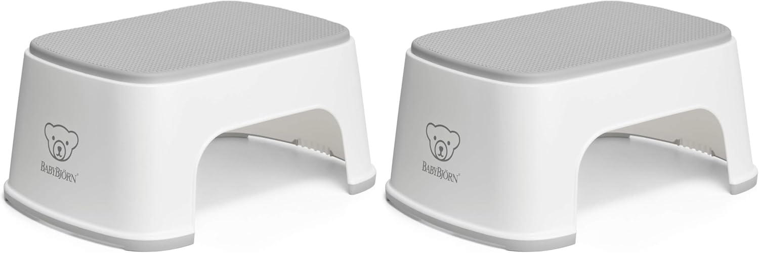 BabyBjörn Step Stool, Powder Pink/White (Pack of 2)