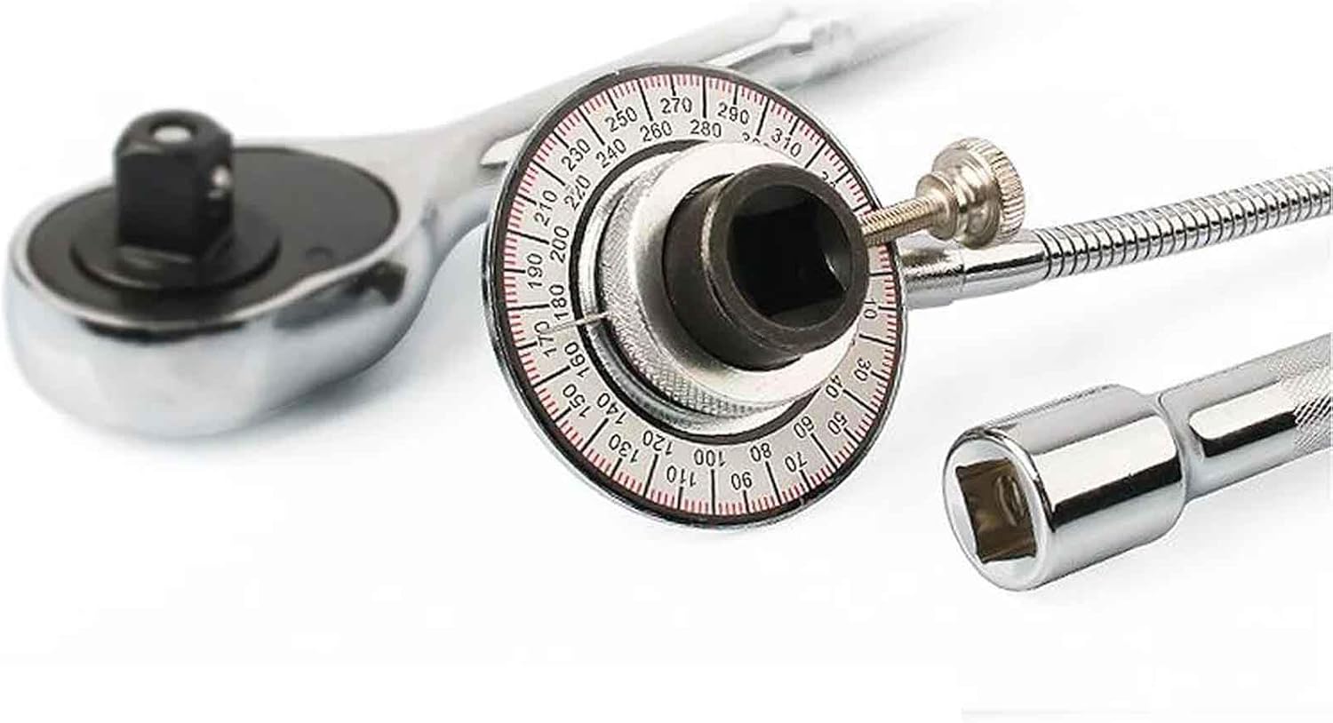 iDili Auto Repair Angle Torque Meter, Magnet Clip, 2-in-1 Torque Angle Gauge, DIY Torque Wrench Measuring Instrument