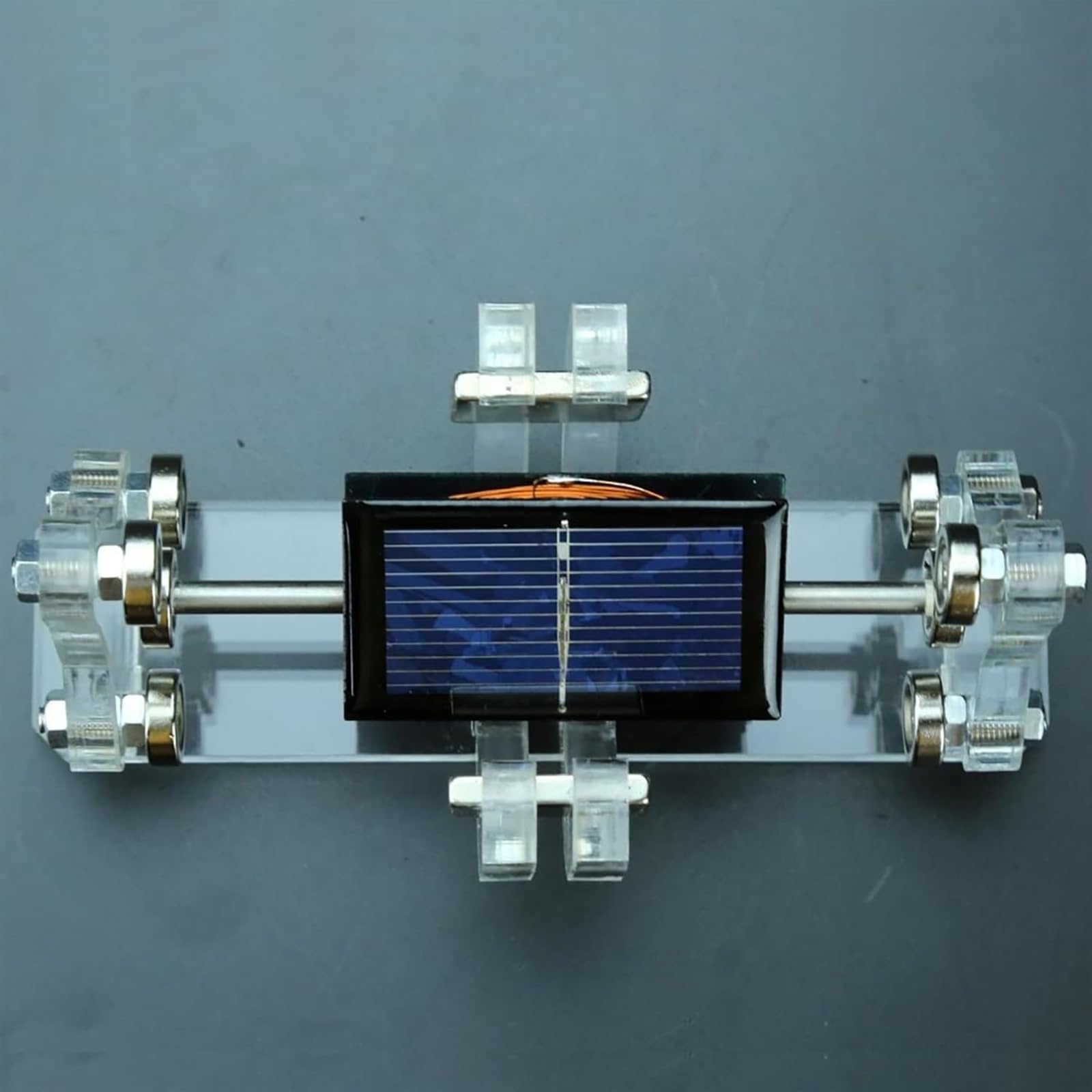 Modelo De Motor Solar De Levitación Magnética para Armar, Acrílico, Alimentado por Luz.