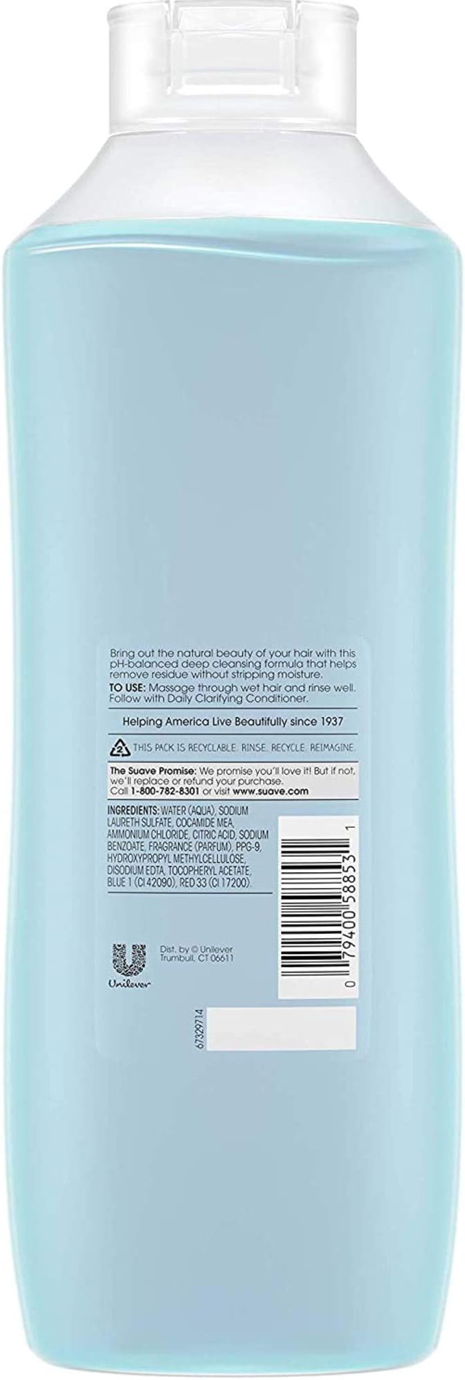Suave Sh Ess Daily Clrfing Size 30z Shampoo Essencial Daily Clarifying 30z