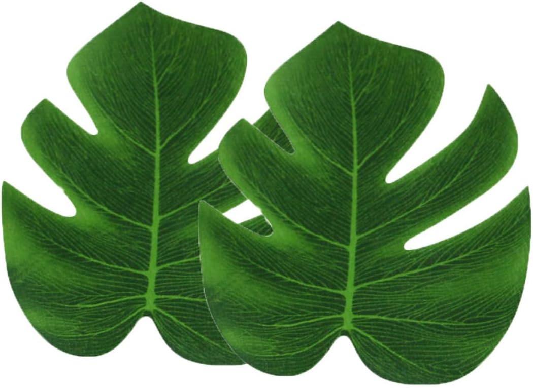 41pcs Luau Party Table Skirt Set Monstera Pattern Lightweight Hawaiian Decorations for Birthday Random Color
