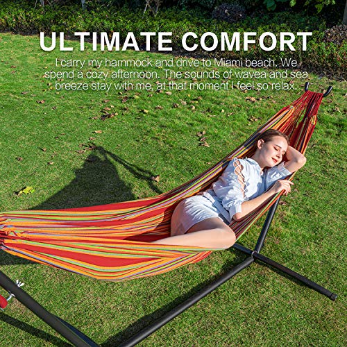 Image of PNAEUT Hammocks and Stand Double (Red)