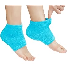 Codream Moisturizing Heel Gel Socks Heal Dry Cracked Heel Treatment Overnight Pedicure Foot Spa Sock | 2 Pairs Soft Silicone Moisturizer Sleeve to Repair Callus Rough Heel