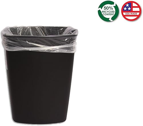 Miniatura 7 de Resilia Tall 15 Gallon Trash Bags - Clear Recycling 100 BagsRoll, 1 Mil Thick, 24x33 inches (WxH), Wire Ties Included, MADE IN USA
