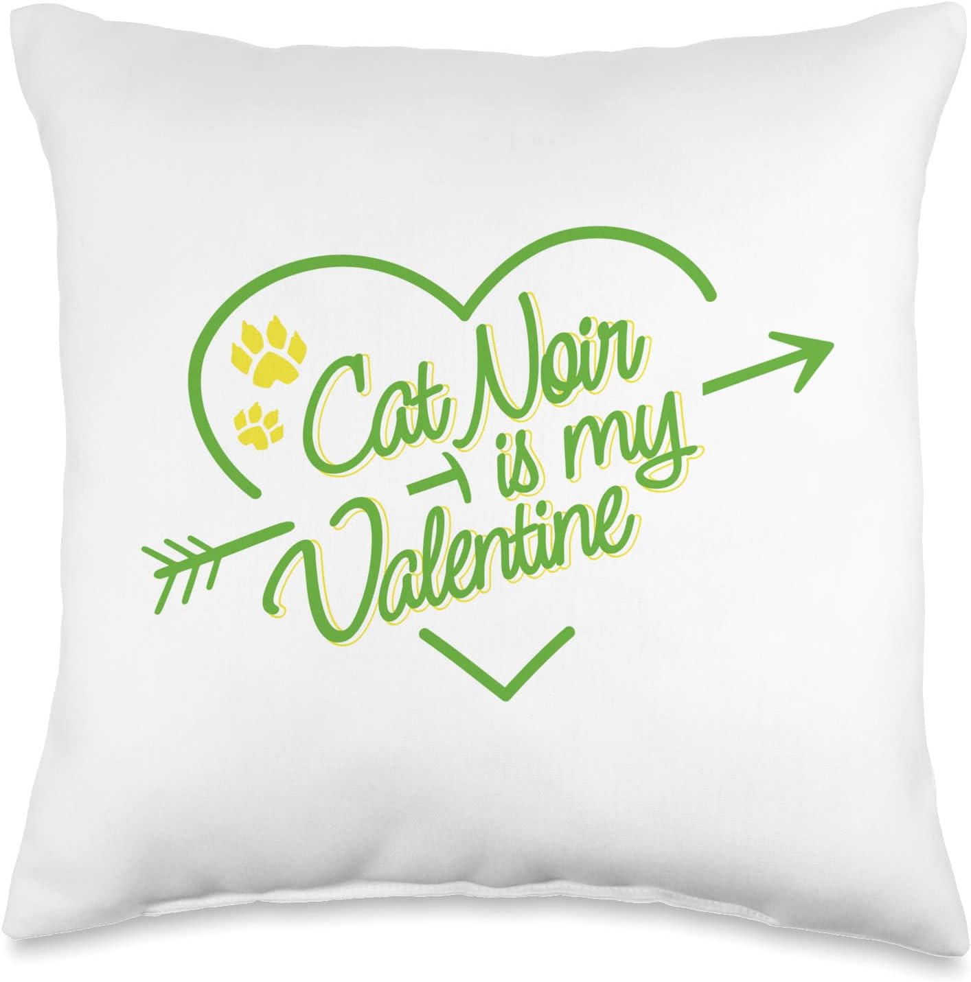Miraculous Ladybug Valentine's Day Cat Noir is Valentine Throw Pillow