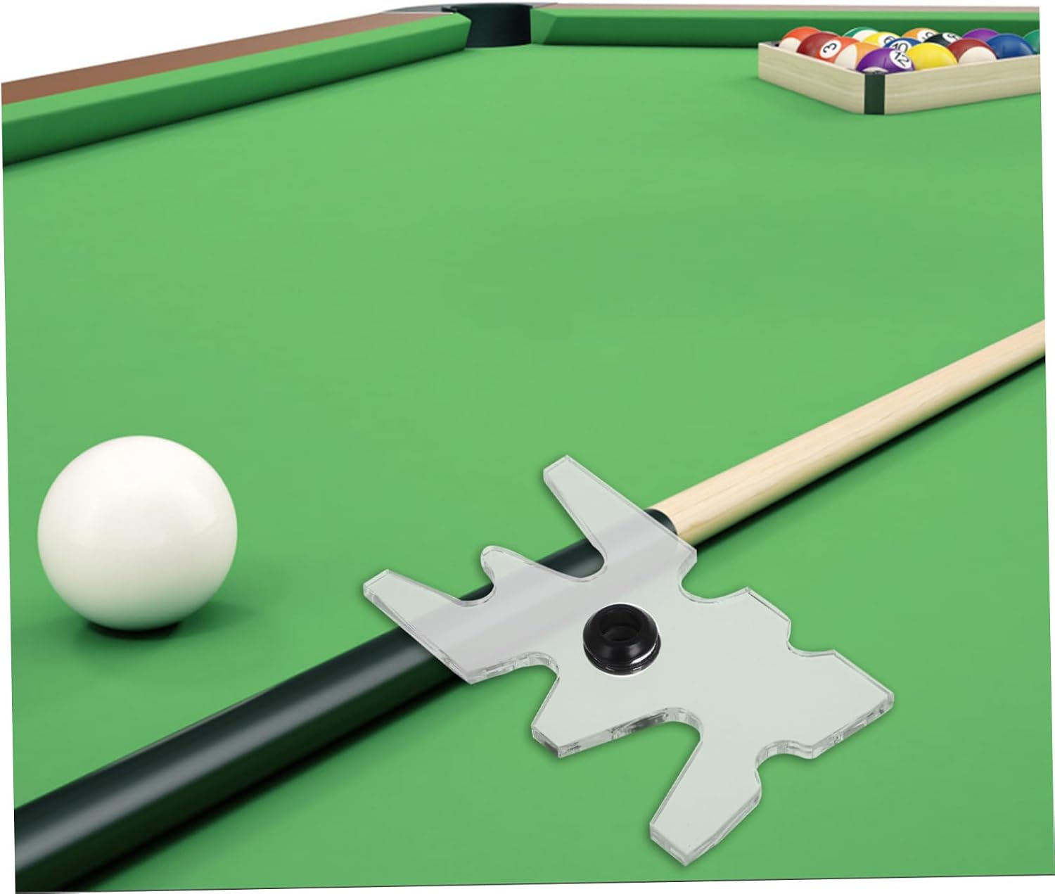 Transparent Acrylic Cue Rack Stable Billiard Bridge Head Accessory for Pool Table Enthusiasts Tip Resistant Design for Secure Cue Storage Essential Billiards Tool