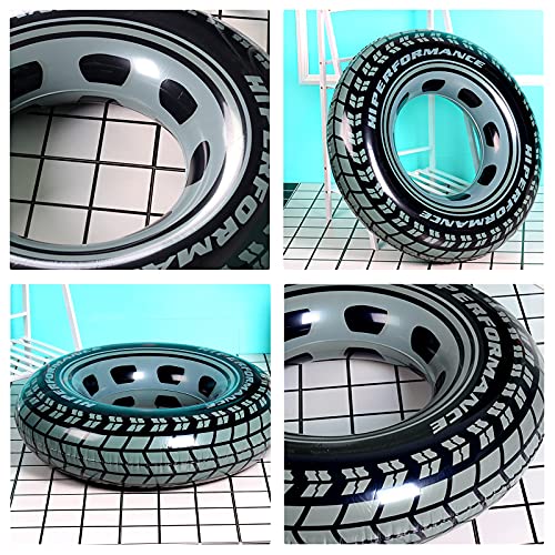 Schwimmreifen Erwachsene Kinder Groß, Stabil Schwimmring XXL Erwachsene Reifenschlauch Schwimmring Schwimmbad Aufblasbarer Gummiring Monstertruck-Reifen Aufblasbarer Schwimmreifen Schwimmreifen 91cm