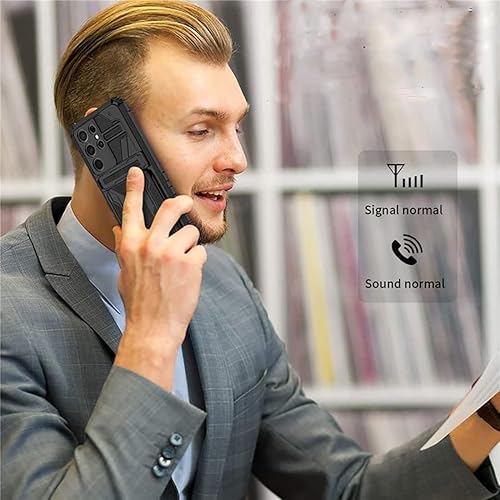 Miniatura 7 de Samsung Galaxy S23 - Carcasa ultra dura, a prueba de golpes, antiarañazos, con función atril y tarjetero, color negro