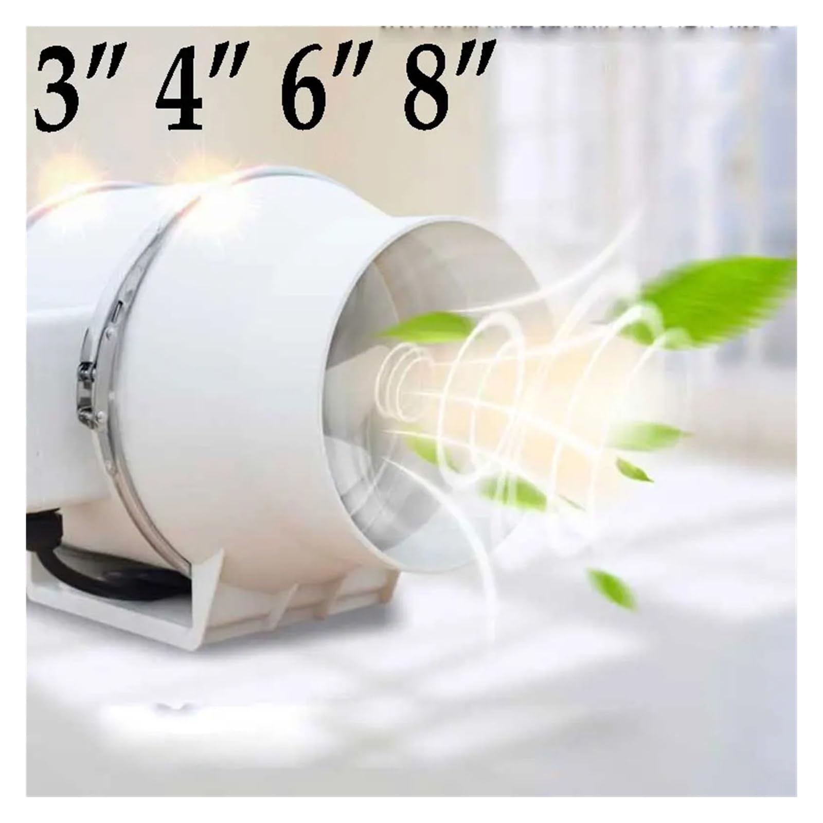 Extractor De Aire 3, 4, 6 Y 8 Pulgadas For El Hogar, Silencioso, Con Conducto En Línea, For Baño, Cocina, Inodoro, Pared, Purificador ExtraccióN De Alta Eficiencia(5inch)