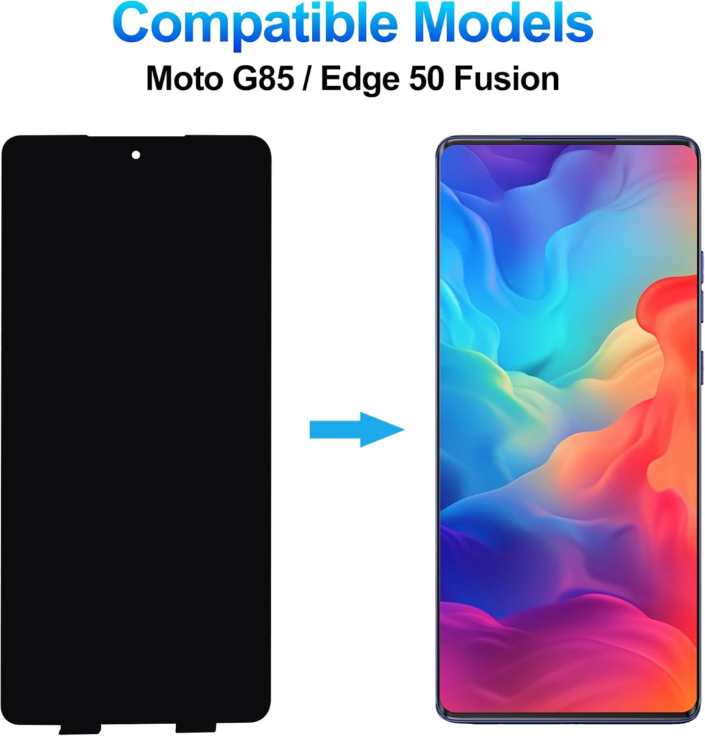 Duotipa 6.67" OLED Screen Compatible with Motorola Moto G85 XT2427-3 / Edge 50 Fusion LCD Display Touchscreen Digitizer Assembly with Repair Tools Kit,Support Fingerprint Function