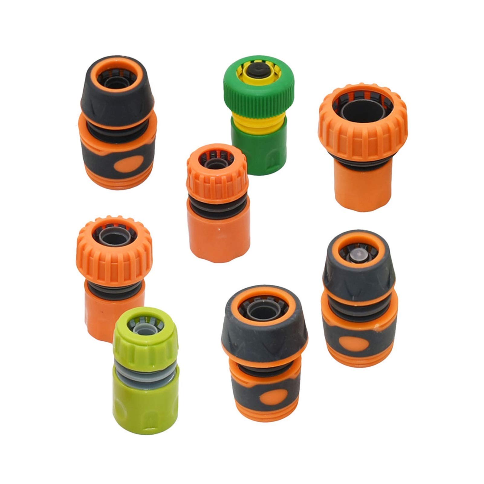 Adaptador de Conector de Utilidad Adaptador de Conector de Manguera 25 Piezas Manguera de Jardín Acoplamiento Rápido 1/2 3/4 1 Pulgada Conector de Parada Deua para Manguera de Lavado de Autos, Utiliza