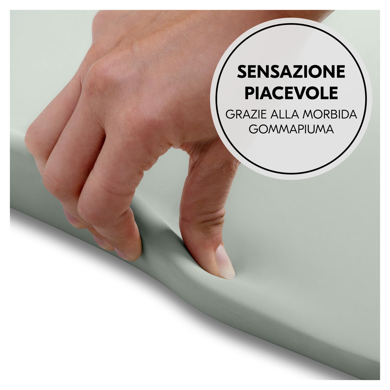 hauck Change N Clean, Verde Salvia - Fasciatoio Neonato 50 x 70 cm con Bordi Rialzati - dalla Nascita fino a 25 kg - Idrorepellente e Facile da Pulire - Privo di Sostanze Nocive