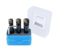 Vista 1 de Accusize Industrial Tools Juego de fresas de extremo indexables en miniatura de 3 piezas, vástago de 1/2 pulgada, 0046-0510