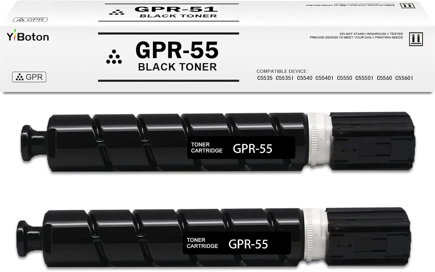 High Yield GPR-55 GPR55 0481C003AA Black Toner Cartridge 2-Pack Compatible with Canon ImageRunner Advance C5535i C5540i C5550i C5560i Printer